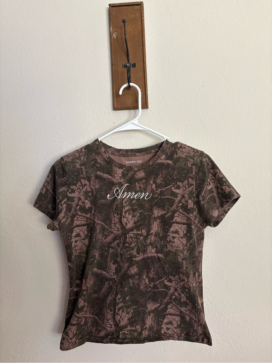 Lucky Brand Tops - Lucky Brand Brown Camo 'Amen' Short Sleeve Tee